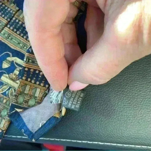 Daniel De Fasson Men’s Silk Tie Handmade Antique Telephone Design Classic Career - Picture 11 of 12